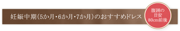 妊娠中期（5か月・6か月・7か月）のおすすめドレス