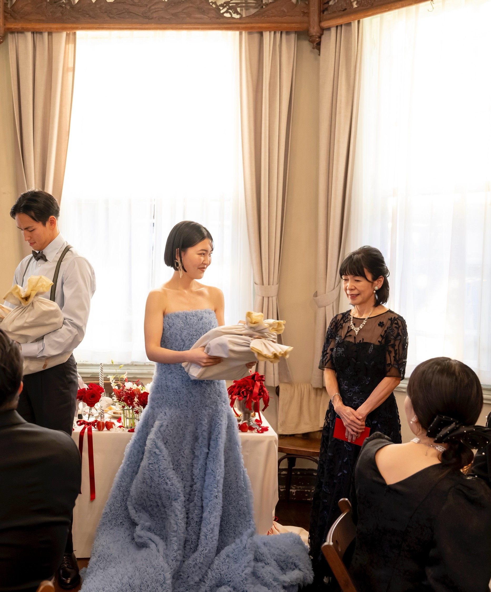 新郎母ドレス　新婦母ドレス　マザードレス　ママドレス マザーズドレス　結婚式母ドレス　母親ドレス　ヘアスタイル　ヘアアレンジ　ヘアセット