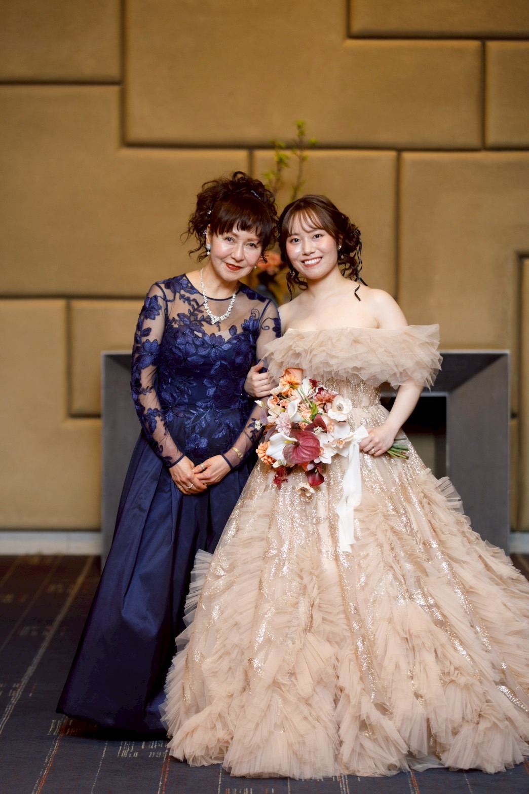 新郎母ドレス　新婦母ドレス　マザードレス　ママドレス マザーズドレス　結婚式母ドレス　母親ドレス　ヘアスタイル　ヘアアレンジ　ヘアセット