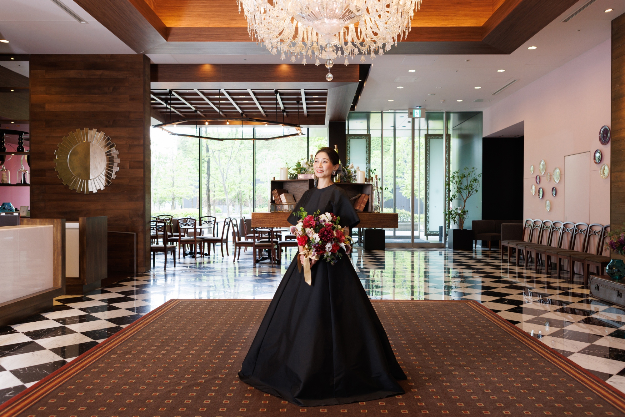 新郎母ドレス　新婦母ドレス　マザードレス　ママドレス マザーズドレス　結婚式母ドレス　母親ドレス　ヘアスタイル　ヘアアレンジ　ヘアセット