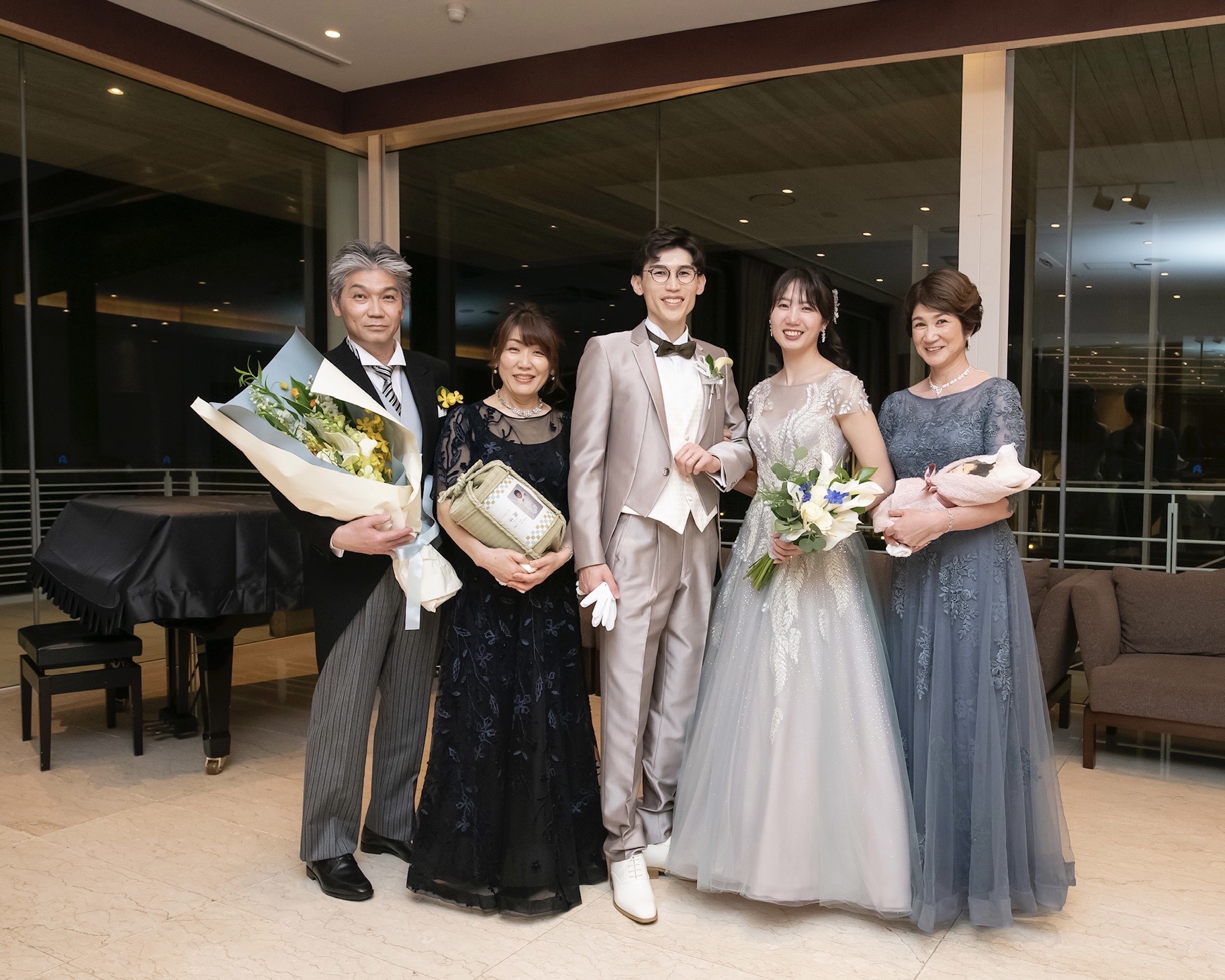 新郎母ドレス　新婦母ドレス　マザードレス　ママドレス マザーズドレス　結婚式母ドレス　母親ドレス　ヘアスタイル　ヘアアレンジ　ヘアセット