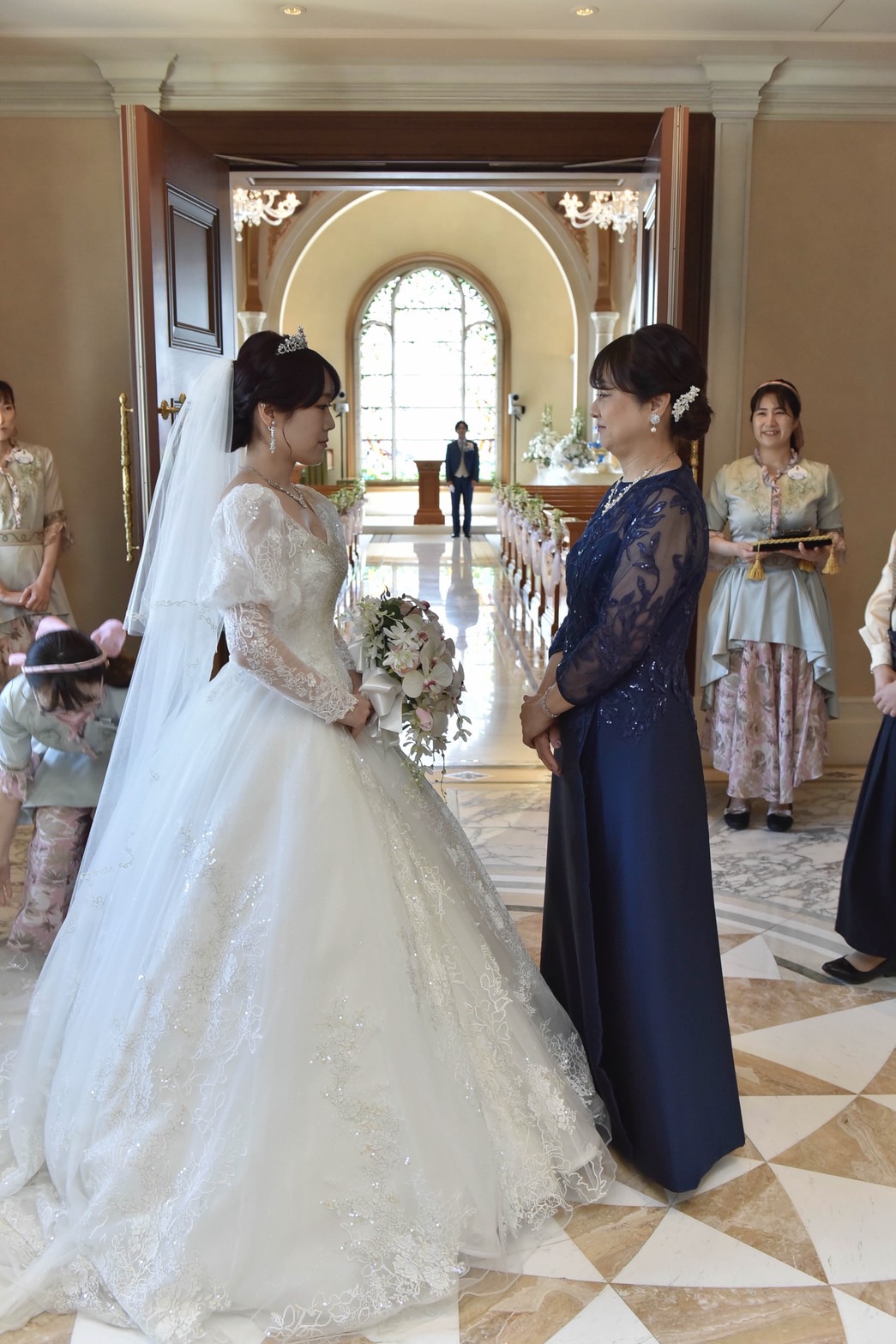 新郎母ドレス　新婦母ドレス　マザードレス　ママドレス マザーズドレス　結婚式母ドレス　母親ドレス　ヘアスタイル　ヘアアレンジ　ヘアセット