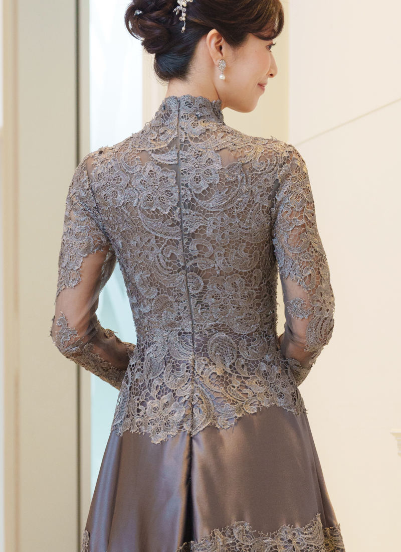 新郎母ドレス　新婦母ドレス　マザードレス　ママドレス マザーズドレス　結婚式母ドレス　母親ドレス　ヘアスタイル　ヘアアレンジ　ヘアセット