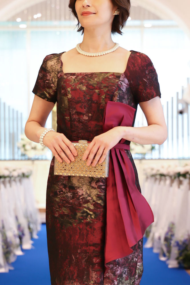 新郎母ドレス　新婦母ドレス　マザードレス　ママドレス マザーズドレス　結婚式母ドレス　母親ドレス　ヘアスタイル　ヘアアレンジ　ヘアセット