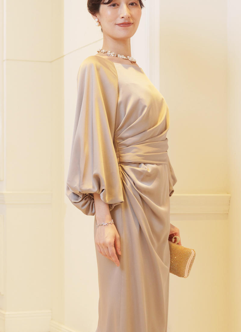 新郎母ドレス　新婦母ドレス　マザードレス　ママドレス マザーズドレス　結婚式母ドレス　母親ドレス　ヘアスタイル　ヘアアレンジ　ヘアセット