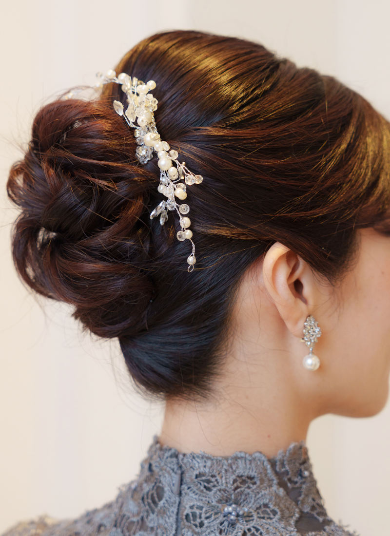 新郎母ドレス　新婦母ドレス　マザードレス　ママドレス マザーズドレス　結婚式母ドレス　母親ドレス　ヘアスタイル　ヘアアレンジ　ヘアセット