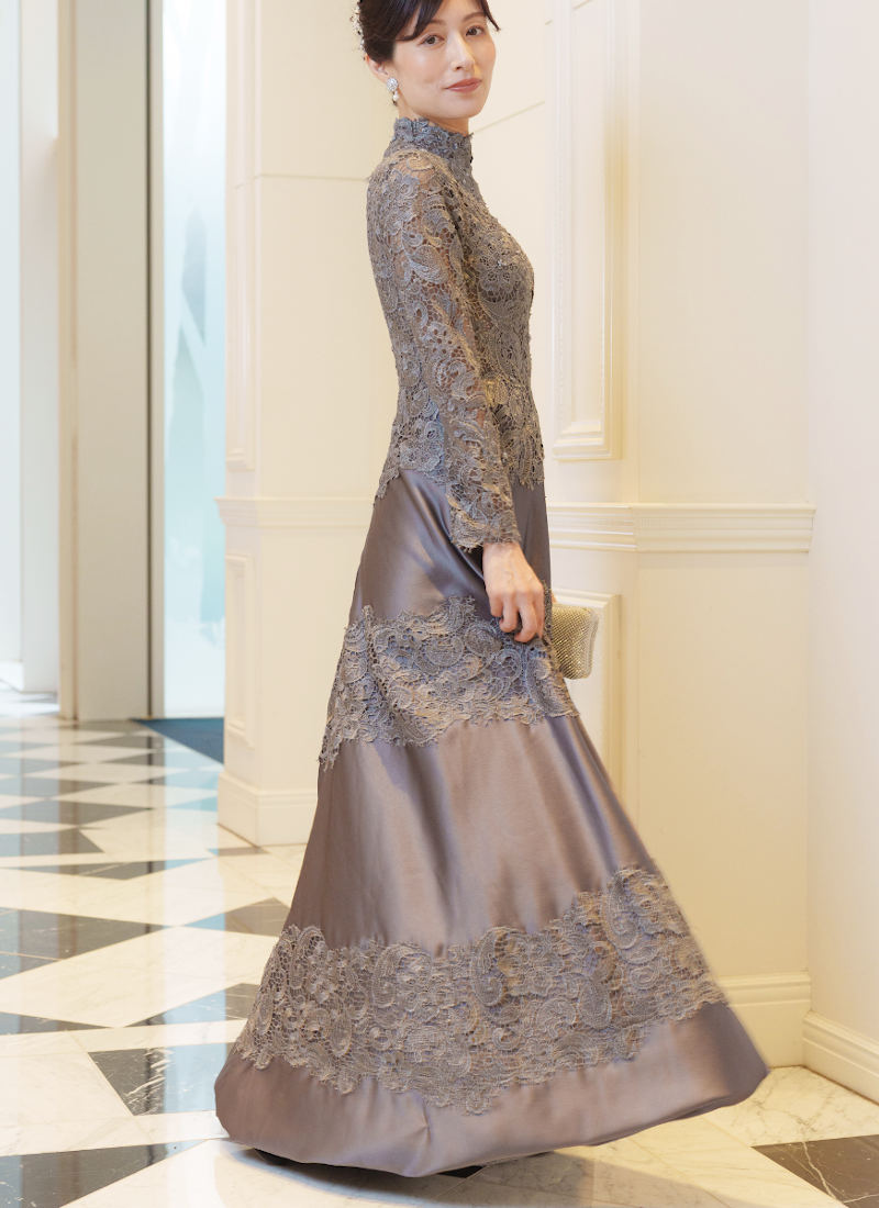 新郎母ドレス　新婦母ドレス　マザードレス　ママドレス マザーズドレス　結婚式母ドレス　母親ドレス　ヘアスタイル　ヘアアレンジ　ヘアセット