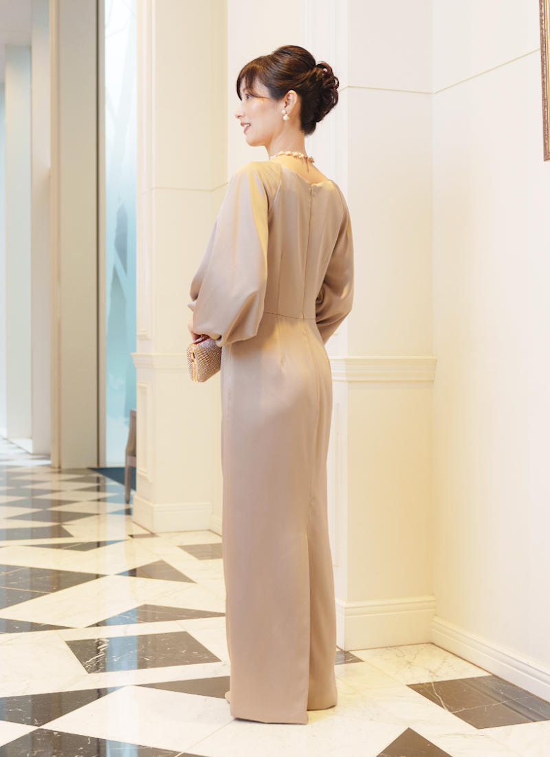 新郎母ドレス　新婦母ドレス　マザードレス　ママドレス マザーズドレス　結婚式母ドレス　母親ドレス　ヘアスタイル　ヘアアレンジ　ヘアセット