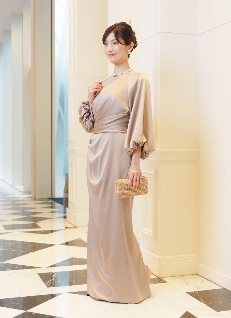 新郎母ドレス　新婦母ドレス　マザードレス　ママドレス マザーズドレス　結婚式母ドレス　母親ドレス　ヘアスタイル　ヘアアレンジ　ヘアセット