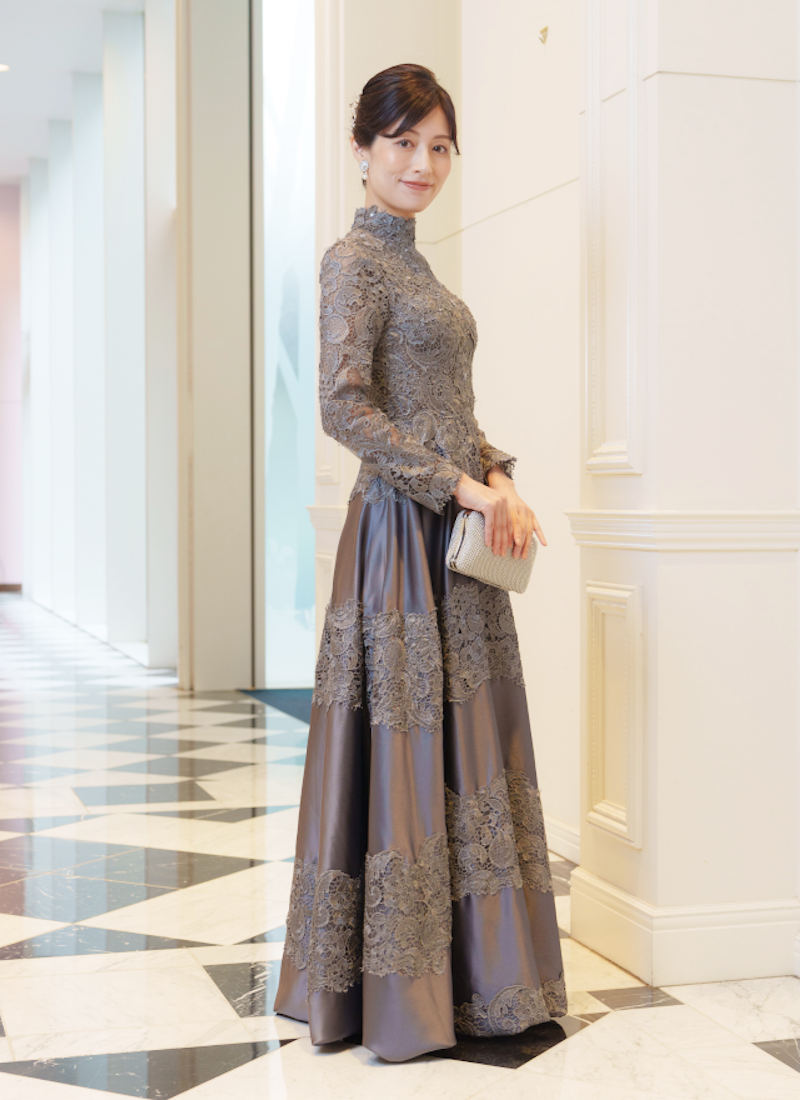 新郎母ドレス　新婦母ドレス　マザードレス　ママドレス マザーズドレス　結婚式母ドレス　母親ドレス　ヘアスタイル　ヘアアレンジ　ヘアセット