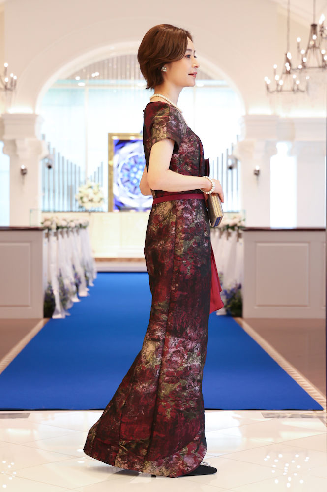 新郎母ドレス　新婦母ドレス　マザードレス　ママドレス マザーズドレス　結婚式母ドレス　母親ドレス　ヘアスタイル　ヘアアレンジ　ヘアセット