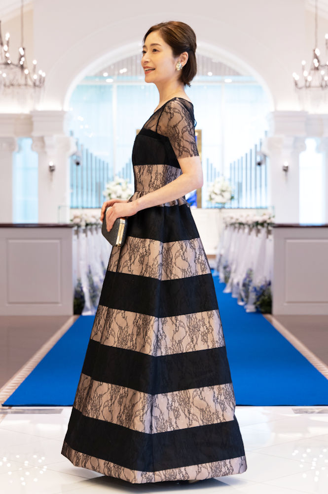 新郎母ドレス　新婦母ドレス　マザードレス　ママドレス マザーズドレス　結婚式母ドレス　母親ドレス　ヘアスタイル　ヘアアレンジ　ヘアセット