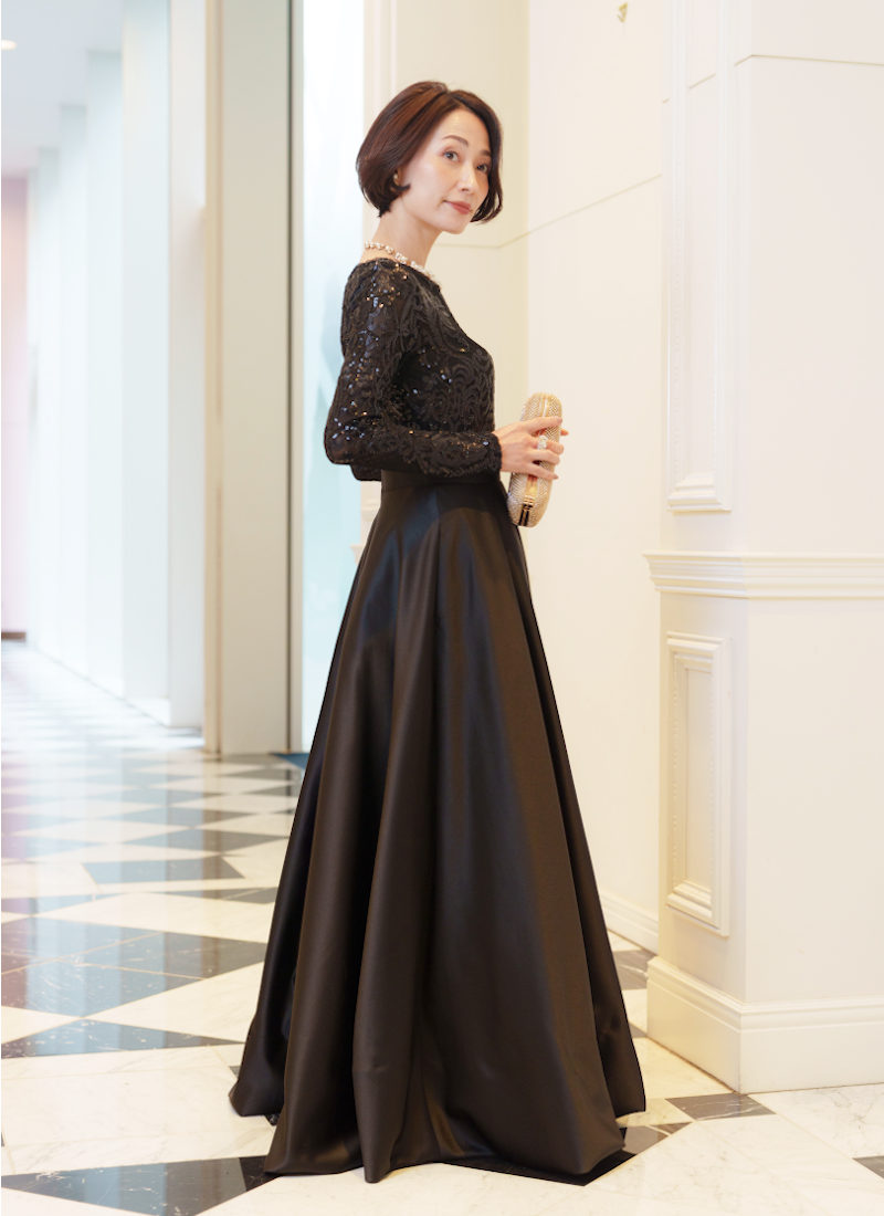 新郎母ドレス　新婦母ドレス　マザードレス　ママドレス マザーズドレス　結婚式母ドレス　母親ドレス　ヘアスタイル　ヘアアレンジ　ヘアセット