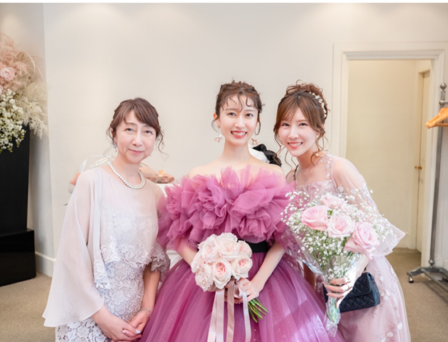 新郎母ドレス　新婦母ドレス　マザードレス　ママドレス マザーズドレス　結婚式母ドレス　母親ドレス　ヘアスタイル　ヘアアレンジ　ヘアセット