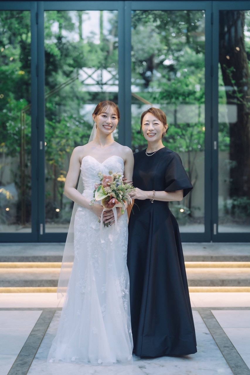 新郎母ドレス　新婦母ドレス　マザードレス　ママドレス マザーズドレス　結婚式母ドレス　母親ドレス　ヘアスタイル　ヘアアレンジ　ヘアセット