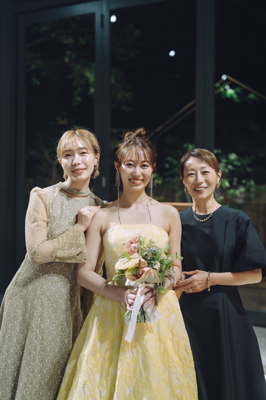 新郎母ドレス　新婦母ドレス　マザードレス　ママドレス マザーズドレス　結婚式母ドレス　母親ドレス　ヘアスタイル　ヘアアレンジ　ヘアセット