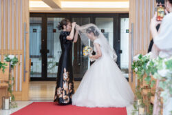 新郎母ドレス　新婦母ドレス　マザードレス　ママドレス マザーズドレス　結婚式母ドレス　母親ドレス　ヘアスタイル　ヘアアレンジ　ヘアセット