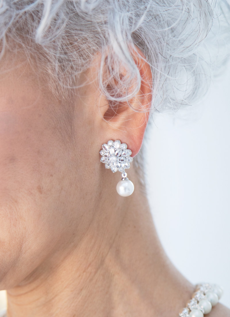 マザードレスレンタル｜RMD-104 : Meadow Reave（メドウ・リーヴ）【インポート】シルバーグレービジュー長袖シフォンDress